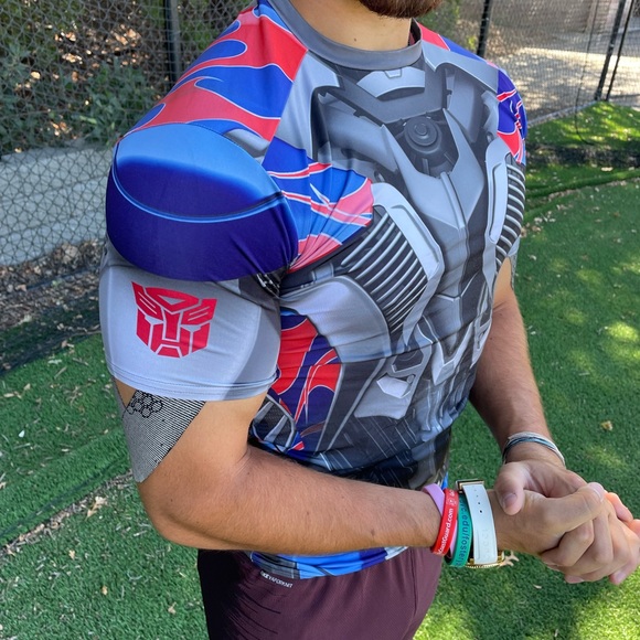 UNDER ARMOUR MEN ALTER EGO TRANSFORMERS OPTIMUS PRIME COMPRESSION WORKOUT SHIRT - Picture 7 of 16